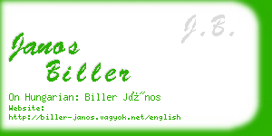 janos biller business card